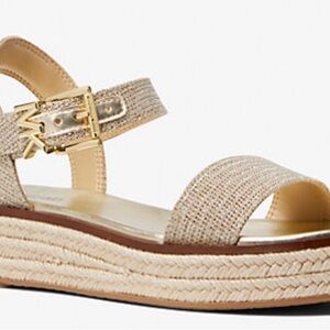 Michael Kors Pale Gold Espadrille Sandals